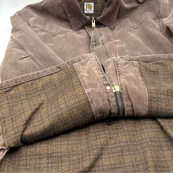 Carhartt C52 CH2 Canvas Blanket Lined Used Jacket Men's 3XL Brown Work Jacket - Picture 13 of 16
